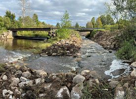 Laadiveski paisu kanal ehitati ümber igasuguse veeseisuga toimivaks kalapääsuks. Foto Mark Pahk